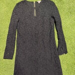 Juicy Corture Black lace long sleeve dress with zipper detail #goth